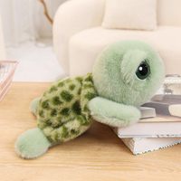 Adorable peluche tortue aux grands yeux en vert doux, disponible en 3 tailles, parfaite pour les cadeaux et la décoration intérieure confortable.