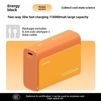 {Power Bank Bersertifikasi 3C} CUKTECH Cool State Power Block 30W Pocket 10000mAh PB100 21700 Baterai Pengisian Cepat PC Buatan Cina