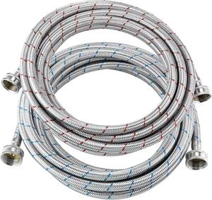 Manguera de Lavadora de Acero Inoxidable 304 de Alta Calidad, 6 Pies, para Suministro de Agua Fría y Caliente, Manguera Trenzada Universal - Product Image 6