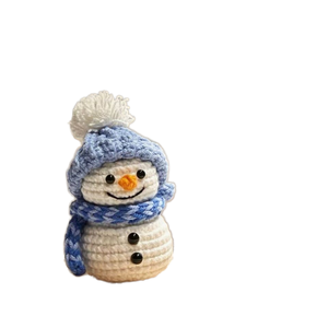Adorabile Pupazzo di Neve in Maglia, Charm in Morbido Filato Acrilico, Accessorio Fatto <span class=keywords><strong>a</strong></span> Mano, Decorazione Carina per Tuta e Regalo, Bambola all'Uncinetto Finita - Product Image 3