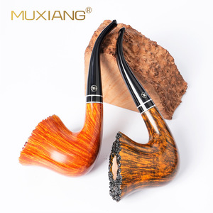 MUXIANG Briar Wood Smoking Pipe Bent Type Tobacco Pipe For Men - Product Image 2