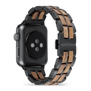 Per <span class=keywords><strong>Apple</strong></span> <span class=keywords><strong>Watch</strong></span> in legno fascia di lusso in acciaio inox per serie Ultra 2, Ultra, serie 10/9 8/7/6/<span class=keywords><strong>SE</strong></span>/5/4/3 - Product Image 6