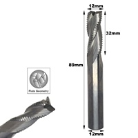 CNC Chip Breaker Router Bits Compression Endmills Retirer rapidement le fraisage en spirale de 32mm Carbure monobloc -- 12mm Shank up Down Helical