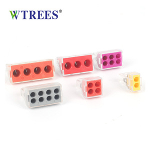 บล็อกขั้วต่อแบบเร็ว Wtrees Pct-102 แบบ 2 ขั้ว ขนาด 2.5 มม. สำหรับเชื่อมต่อสายไฟแบบกด - Product Image 1