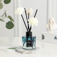 Flacon diffuseur de parfum hexagonal transparent avec couvercle, 50 ml et 120 ml, pour huiles essentielles et arômes
