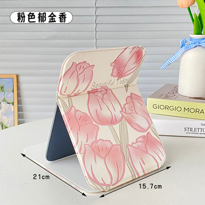 Espejo plegable de alta calidad, espejo de maquillaje portátil de alta definición estilo InS para dormitorio, escritorio o de pie. - Product Image 6