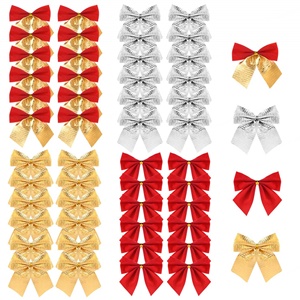 Offre Spéciale : Nœuds de Noël en Ruban, Ornements pour Arbre de Noël, Décorations pour Cadeaux, Fournitures d'Artisanat - Product Image 1