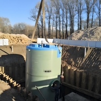 Station de pompage préfabriquée intégrée en fibre de verre Kehua, procédé de bobinage de filaments souterrains, finition anti-corrosion au gel-coat