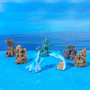 Décoration de rocher d'aquarium, ornement de dauphin en résine, paysage miniature pour décoration d'aquarium, style moderne, respectueux de l'environnement - Product Image 4