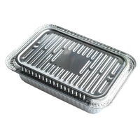 Plats jetables en feuille d'étain Cuisine Barbecue Emballage alimentaire Conteneurs en feuille d'aluminium Plateau