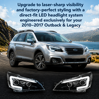Ensemble de phares LED modifiés pour Subaru Outback 2010-2017, DRL LED dynamique, clignotant séquentiel avec lentille