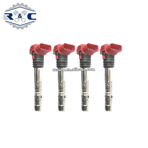 Bobinas de chispa de coche de alta calidad de fábrica R & C Koil Pengapian Mobil 06C905115F para VW Jetta <span class=keywords><strong>Bora</strong></span> Golf A3 A4 Audi bobina de encendido automático - Product Image 1