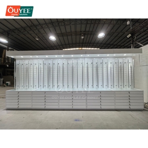ชั้นวางสินค้าโลหะเคลือบสีฝุ่นสำหรับตกแต่งภายใน<span class=keywords><strong>ร้าน</strong></span>ค้าดีไซน์ใหม่ เหมาะสำหรับร้านแว่นตาและงานออกแบบตกแต่งภายในเชิงพาณิชย์ - Product Image 4