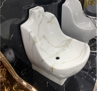 Moderne en céramique musulman Wudu bassin évier salle de bain autoportant piédestal chaise pied lavabo laveuse pieds bassins
