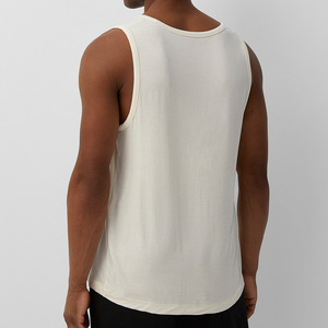 Canotta in cotone organico per <span class=keywords><strong>uomo</strong></span> girocollo canotta da <span class=keywords><strong>uomo</strong></span> canotta in bambù da <span class=keywords><strong>uomo</strong></span> magliette naturali senza maniche - Product Image 3