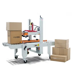 Automatic Flaps Folding Case Carton Box Closing Sealing Taping Sealer Machine For Food Industry