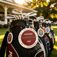 Étiquette de nom pour sac de golf en aluminium classique, durable, originale, cadeau unique, en caoutchouc