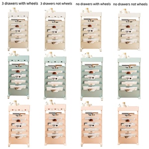 Chariot à roulettes <span class=keywords><strong>5</strong></span> niveaux avec tiroirs multifonctionnels, étagère de rangement mobile, roulettes verrouillables, bibliothèque roulante pour bureau et étude - Product Image 2