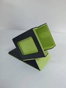 Caja de Cartas Personalizable de Cuero PU, Esquinas Cuadradas, Estuche de Almacenamiento Portátil para TCG, Caja de Regalo Roja y Negra para Juegos de Cartas - Product Image 2