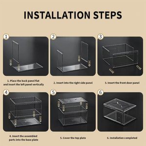 Bán Hot nhựa PET hộp giày bán buôn giày trong suốt hộp lưu trữ giày Organizer lưu trữ <span class=keywords><strong>box</strong></span> với nam châm - Product Image 5