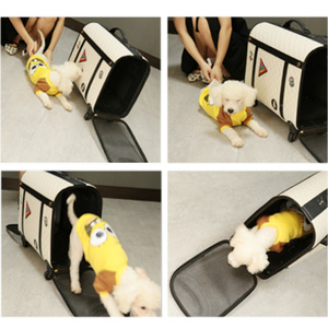 Nieuwe Huisdier <span class=keywords><strong>Trolley</strong></span> Case Rolling Bagage Draagbare Koffer Puppy Kat Uit Bagage Tas Universele Wiel Doos Tij - Product Image 2