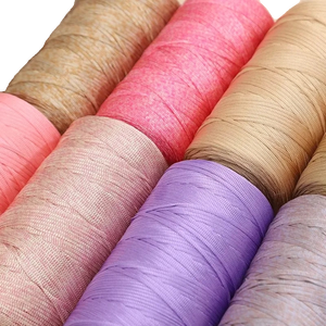 2,5mm DIY Strick haken Hausschuhe Hand gefertigter Faden mit mercer isiertem Baumwoll leinen Flach band gefärbt Cool Hollow Line - Product Image 5