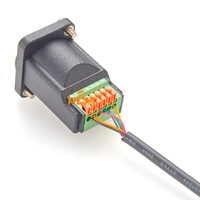 Adaptateur de montage sur panneau RJ12 6P6C vers bornier PCM-0488, connecteur traversant de type D pour montage sur panneau téléphonique RJ12 6P6C