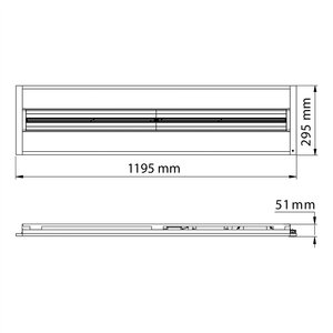 Pannello LED Beghelli Ugr19 130 cm x 6 cm per Illuminazione Commerciale - Product Image 1