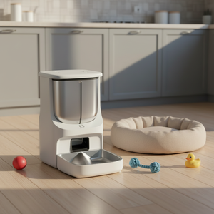 Автоматическая кормушка для животных с двумя контейнерами для зерна, большой емкостью 5 л, версия с Wi-Fi, с дистанционным управлением по времени и количеству - Product Image 6