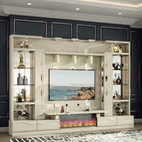 Console TV Américaine Européenne Meuble Cheminée Française Foyer à Flamme de Simulation pour Décoration de Salon Décoratif Électronique