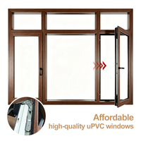 Ventanas de PVC de Doble Acristalamiento con Vidrio Templado, Diseño Moderno, Calificadas por Energy Star para Cocina y Baño