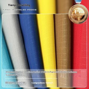 210D Tri-Grid Antibacteriano Impermeable Forro de tela Oxford 100% Poliéster Grado <span class=keywords><strong>Yuri</strong></span> Pegamento PU Trama recubierta de punto Anti-píldora - Product Image 4