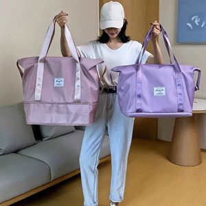 Bolsas de viaje plegables de gran capacidad, bolso de mano impermeable, bolsa de viaje, bolsa de hombro para almacenamiento de gimnasio y Yoga, envío directo - Product Image 6