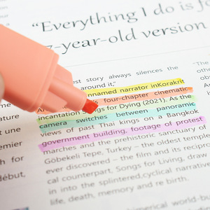 Ensemble de mini-surligneurs sur le thème de la capybara, 6 couleurs <span class=keywords><strong>pastel</strong></span>, avec un adorable embout 3D, surligneurs de poche portables pour l'école et le bureau - Product Image 4