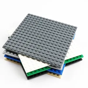 Building Baseplate 16X16 Dots Double Side Compatible Small Blocks Children MOC Kits Accessories Base Plate Bricks Toys