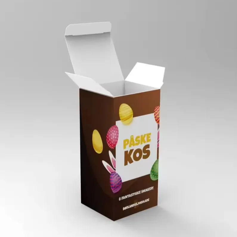 Cajas de cartón de regalo de papel de embalaje de cosméticos caja de chocolate de dos extremos baratas personalizadas para cajas de polvo compactas