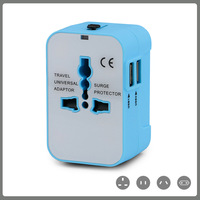 Adaptateur de voyage universel portable avec double charge USB, certifié ROSH/CE, convertisseur de prise multifonctionnel portable