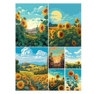 Girasol <span class=keywords><strong>pintura</strong></span> al óleo Digital DIY planta flor <span class=keywords><strong>pintura</strong></span> hecha a mano paisaje decoración para colorear <span class=keywords><strong>pintura</strong></span> al óleo <span class=keywords><strong>pintura</strong></span> por números Acrílico - Product Image 2