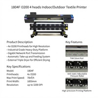 Impresora de Inyección de Tinta de Alta Resistencia para Interiores y Exteriores de 1.8 m, 4 Cabezales I3200-A1, Formato Grande, Alta Velocidad