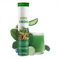 Complément alimentaire Ausreson OEM, super-aliment vert, super vert quotidien, multivitamines aux fruits et légumes, comprimés effervescents super verts