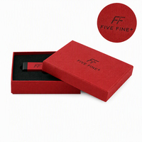 Boîte élégante pour clé USB en carton rigide noir mat avec insert en EVA - Personnalisable, épaisseur 2 mm