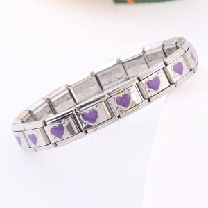 Customizable Italian Butterfly <b>Charm</b> Bracelet for Women Geometric Stainless Steel Jewelry From Factory - Product Image 6