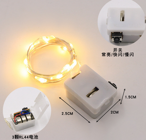 Luces de Navidad Decorativas de 1M con 10 <span class=keywords><strong>LED</strong></span>, Guirnalda de Luces de Alambre de Cobre Mini, Funciona con Pilas, para Fiestas - Product Image 2