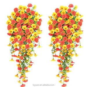 Guirlande de fleurs artificielles en soie Morning Glory, fausses fleurs <span class=keywords><strong>trompette</strong></span> suspendues pour mur, jardin, porche, fenêtre de maison - Product Image 2