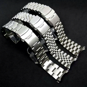 <span class=keywords><strong>Bracelet</strong></span> de montre en acier inoxydable Upro à extrémités courbées avec fermoir double verrouillage pour <span class=keywords><strong>Seiko</strong></span> <span class=keywords><strong>5</strong></span> 20mm 22mm, <span class=keywords><strong>bracelet</strong></span> de remplacement pour montre de plongée Jubilee - Product Image 1