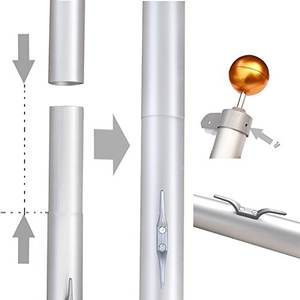 6,3 м алюминиевый флагшток диаметром 2 дюйма - Product Image 5