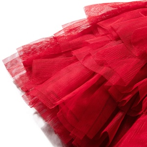 Falda Tutú Gabby Loop para Niñas, Color Rojo, Verano, con Capas de Tul, Estilo Princesa - Product Image 5