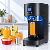Machine de scellage entièrement automatique pour gobelets en plastique, jus et sodas, scelleuse de canettes non rotative, machine de scellage pour bouteilles de boissons froides