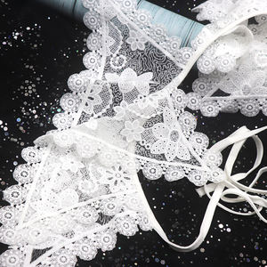 Corbata frontal de moda para mujer, cuello redondo, bordado desmontable, flor, falso, encaje, blanco, para vestido, camisa, blusa - Product Image 4