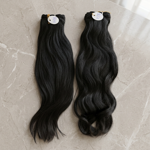 ผมต่ออินเดียแท้ 100% เกรดพรีเมียม แบบ Remy  ชนิด Fusion Super Double Drawn  เนื้อผมหยักศกธรรมชาติ  แบบเทป  สีดำ สำหรับผู้หญิง - Product Image 2